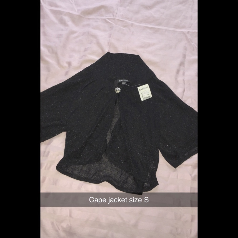 Sparkling black cape size S from BEBE